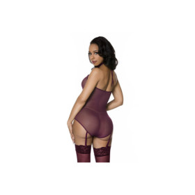Body bordeaux avec porte jarretelles 